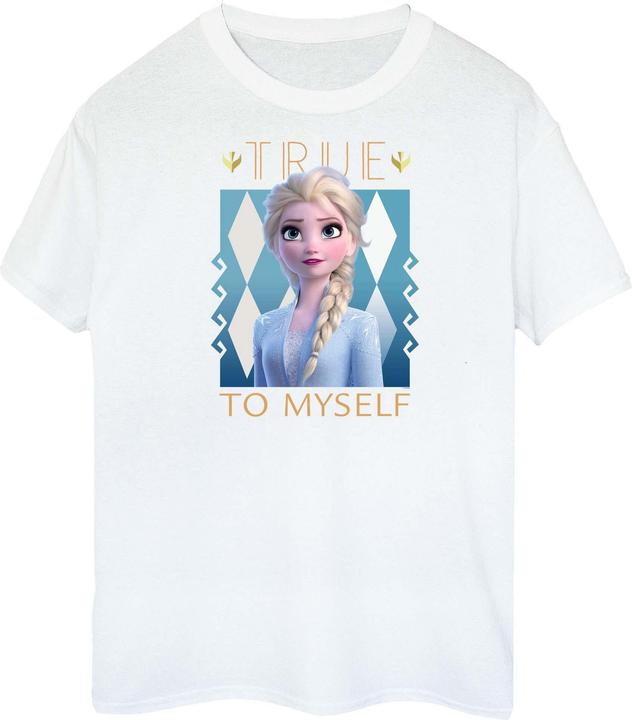Actual product image Disney Womens/Ladies Frozen 2 Elsa True To Myself Cotton Boyfriend T-Shirt (XL)