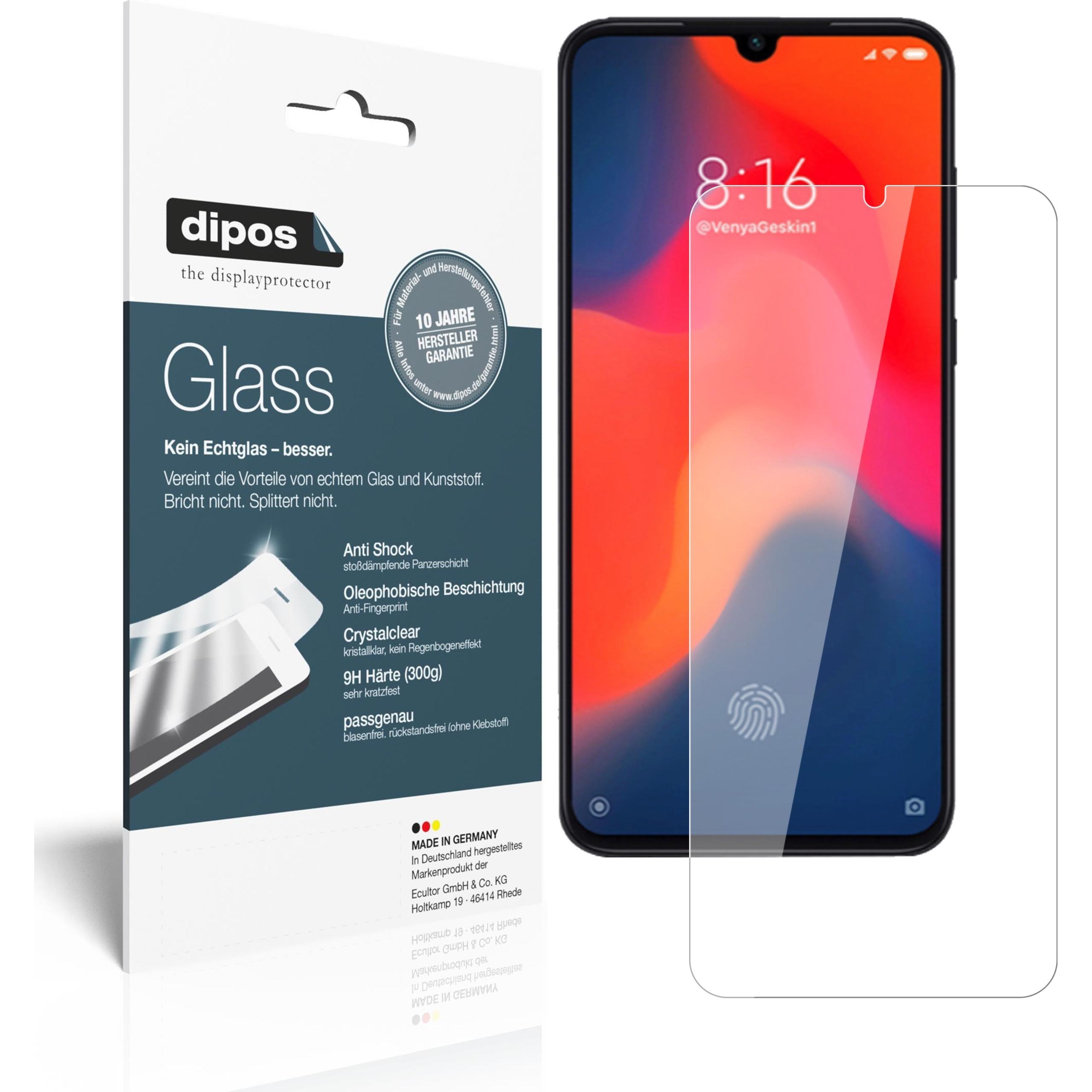 Dipos Displayschutz Anti-Shock (1 Stück, Xiaomi Mi 9), Smartphone Schutzfolie, Transparent