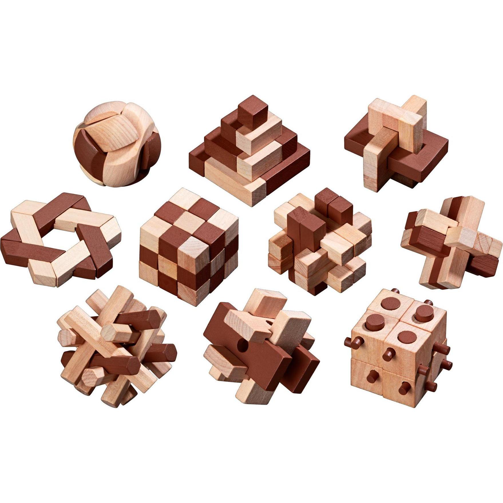 Philos Holzpuzzle Sortiment, Puzzlespiel, für 1 Spieler, ab 6 Jahren (Englisch, Deutsch)