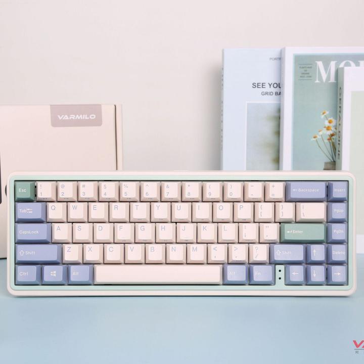 Image du produit Varmilo Minilo VXT67 Eucalyptus (US, Filaire, Sans fil)