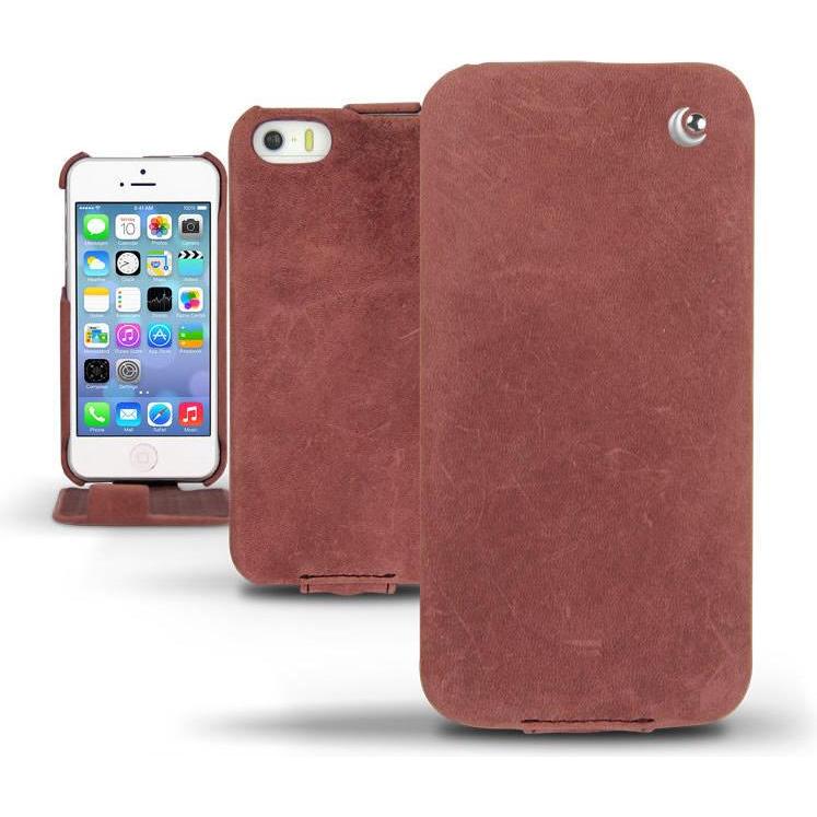 Noreve Lederschutzhülle vertikal (Apple iPhone 5s), Smartphone Hülle, Rot