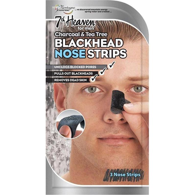7th Heaven, Gesichtsreinigung, Montagne Jeunesse Charcoal Volcanic Ash Unclog Pore Strips 3 Einheiten (Reinigungstücher)