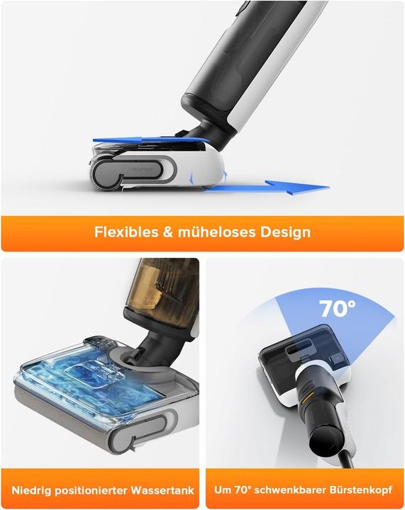 Actual product image Roborock F25 LT Nass Trockensauger,180° Flachliegende Hartbodenreinigung,90°C Heisswasser,20000Pa
