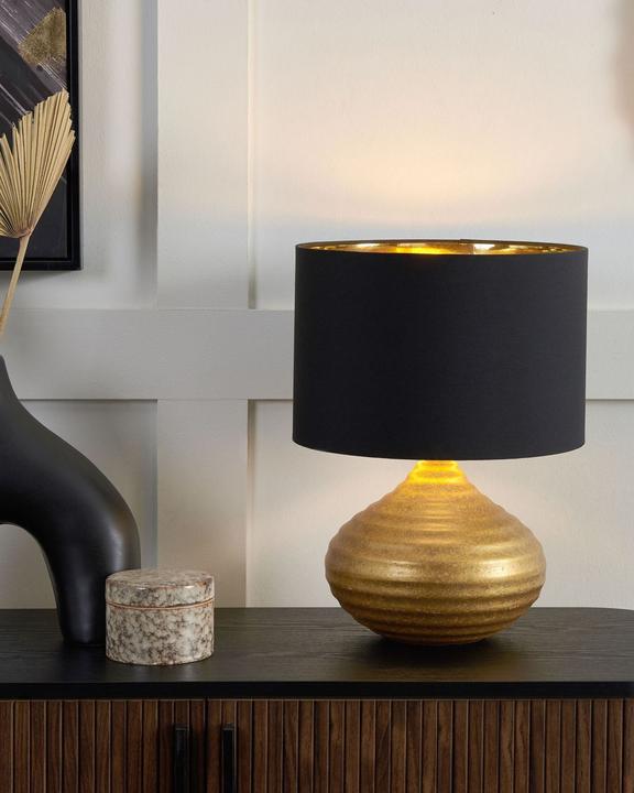 Produktbild Beliani Tischlampe gold 42 cm Trommelform KUBAN (E27)