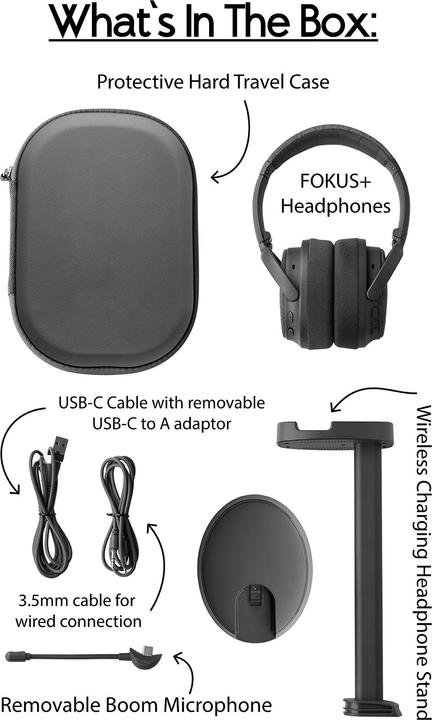 Actual product image Onanoff Focus+ headset with ANC