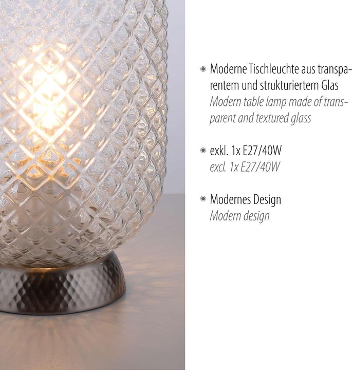 Produktbild Just Light Tischleuchte 14906-55 stahl, E27 (E27)