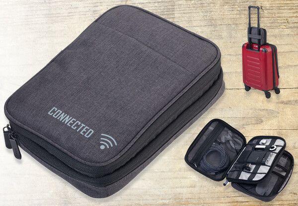 Produktbild Troika CONNECTED Organizer-Tasche mit 2 Reissverschlussfächern, grau
