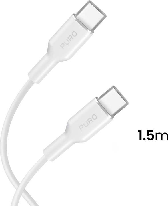 Produktbild Puro ICON Soft Cable – Kabel USB-C do USB-C 1.5 m (White) (1.50 m, 60 W)