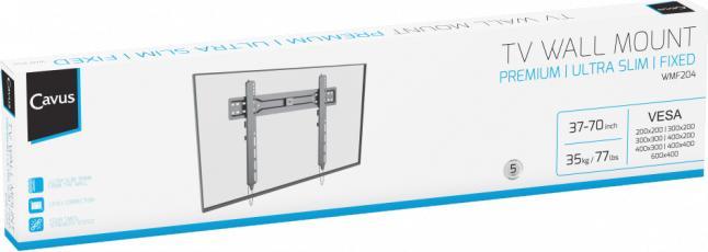Productafbeelding Cavus WMF204, vaste muurbeugel 37"-70" (Muur, 70", 35 kg)