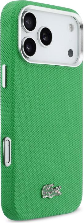 Produktbild Lacoste PVC Iconic Petit Pique Metal Logo MagSafe Case for iPhone 17 Pro Max Green (Apple iPhone 17 Pro Max)