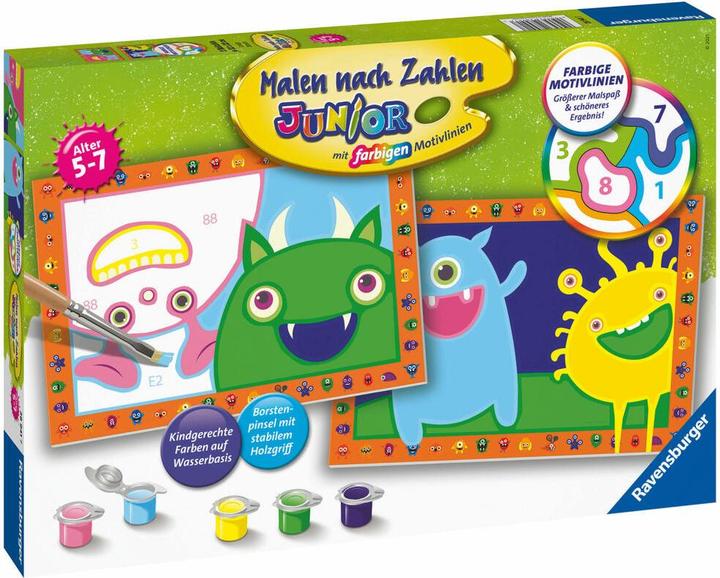 Actual product image Ravensburger Painting by numbers 28941 - Funny monsters - Children 5-7 years