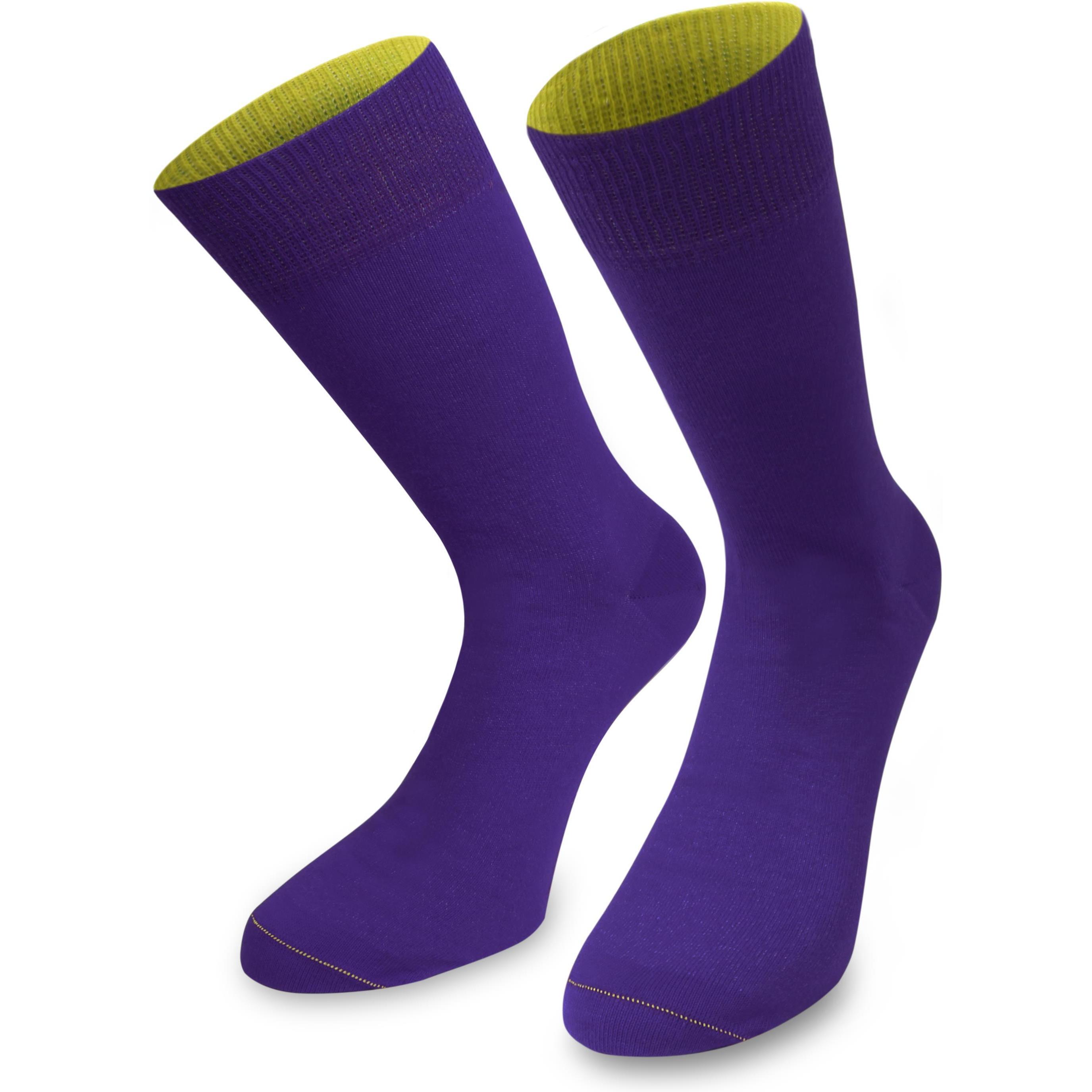 Normani, Herren, Socken, 1 Paar Socken Bi-Color, Violett, Grün, (Einzelpack, 47 - 50)