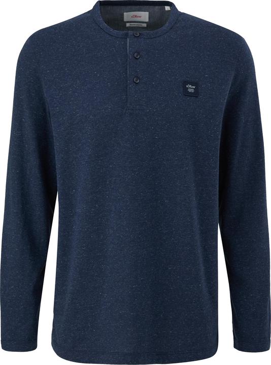 Produktbild s.Oliver T-Shirt Meliertes Longsleeve mit Henleyausschnitt (L)