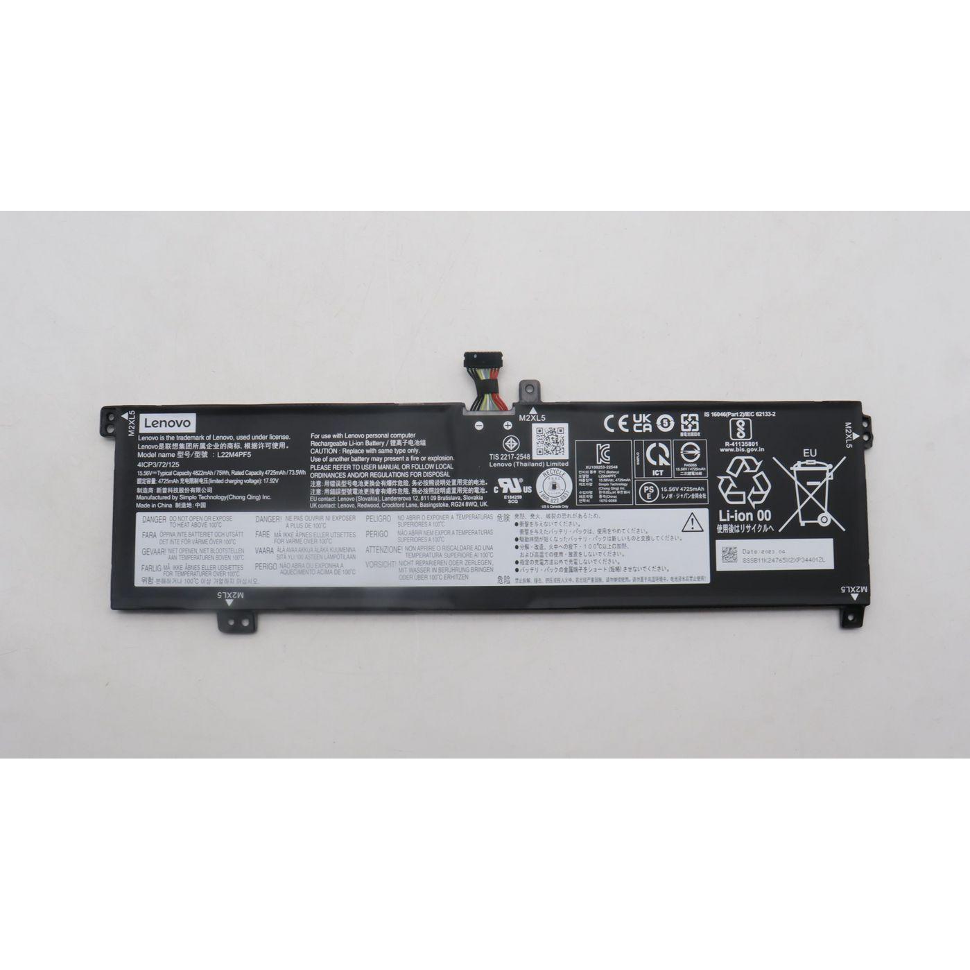 Lenovo BATTERY 4cell 75Wh 15.56V (4 Zellen), Notebook Akku