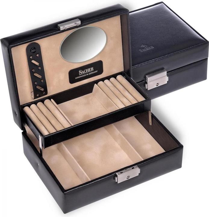 Image du produit Sacher 13.107.010443 - Coffret à bijoux Britta new classic noir cuir