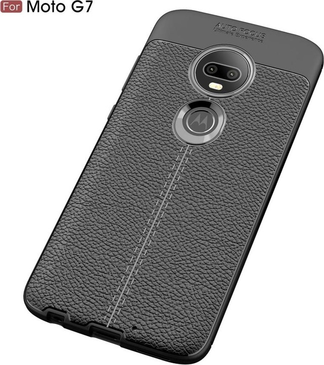 Produktbild Screenguard Motorola Moto G7 Plus Hülle Leather Design TPU Cover (Motorola Moto G7 Plus)
