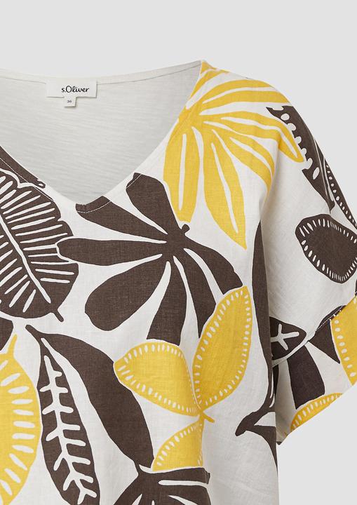 Produktbild S.Oliver T-Shirt T-Shirt im Fabricmix mit Leinenanteil (36)