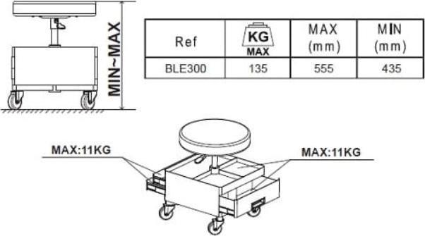 Produktbild Bahco Werkstattstuhl mit Schubladen