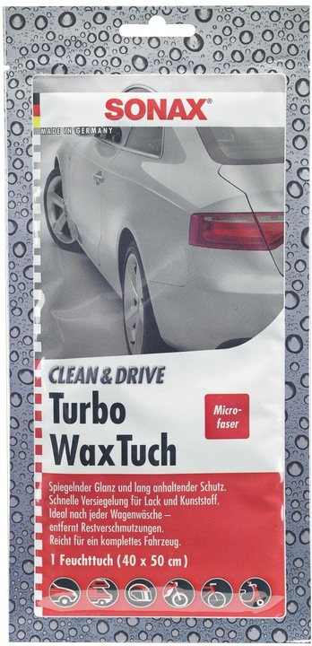 Actual product image Sonax Clean+Drive TurboWax cloth 44x45cm, 1 cloth new 40x50 cm