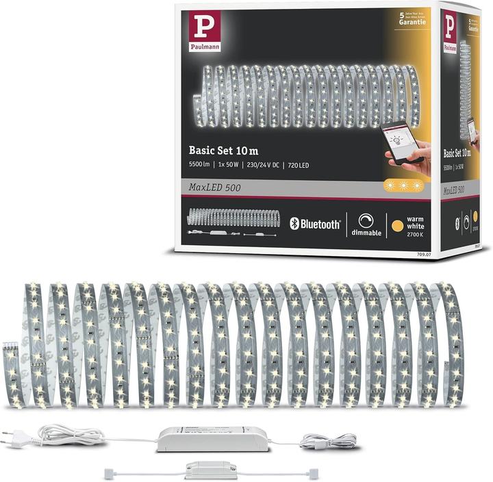 Produktbild Paulmann MaxLED 500 Stripe Set (Warmweiss, 1000 cm, Indoor)
