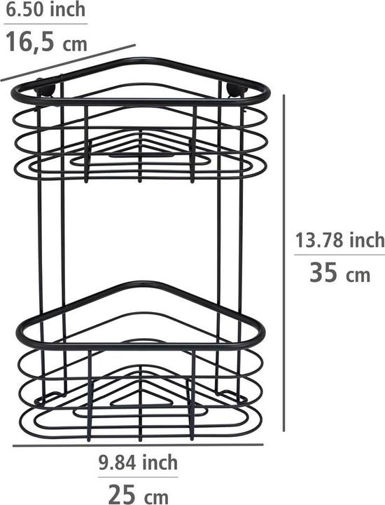 Produktbild Wenko Eckregal 2 Etagen Trestina (25 x 16.50 x 35 cm)