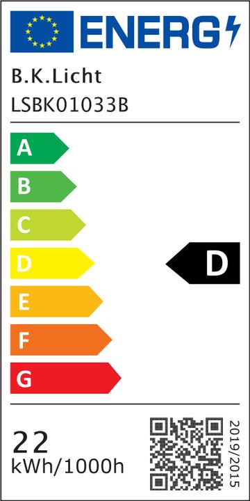 Label énergétique B.K.Licht SLIM Panneau LED CCT ultraplat avec backlighte RGB (3000 lm)