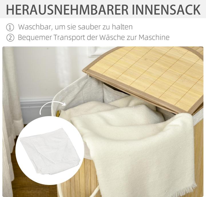 Actual product image Homcom Laundry basket with lid (100 l)