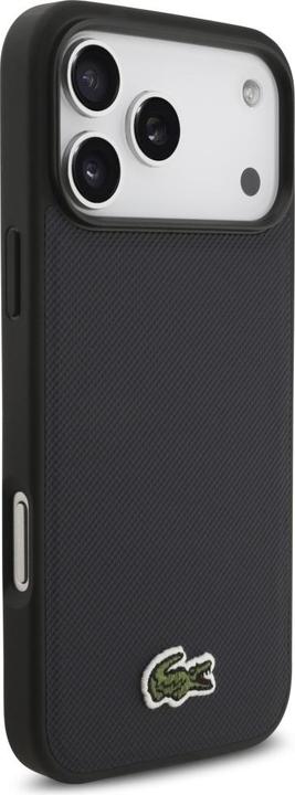 Actual product image Lacoste Iconic Petit Pique Woven Logo MagSafe Case for iPhone 17 Pro Max Navy Blue (Apple iPhone 17 Pro Max)