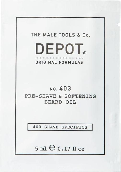 Actual product image Depot 400 Shave Specifics No 403 Sweet Almond Softening Pre-Shaving Oil - 5 Ml (5 ml, Shaving oil)