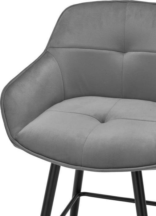 Actual product image Stolkom Set of 2 EMMA bar stools swivel 180 ° metal/velvet fabric