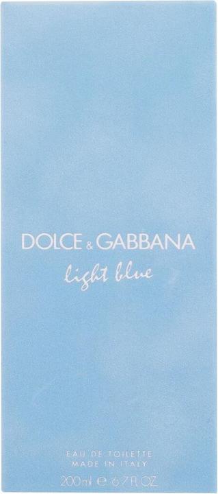 Actual product image Dolce & Gabbana Light Blue (Eau de toilette, 200 ml)
