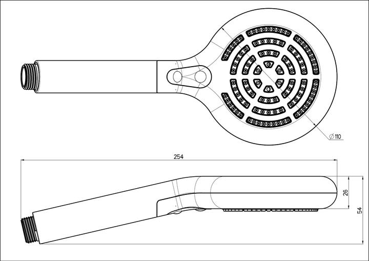 Actual product image Nikles Hand shower Pearl 110 Duo (2 Beam types)