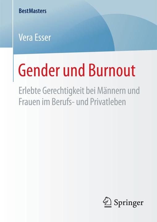 Produktbild Gender und Burnout (Deutsch, Vera Esser, 2016)