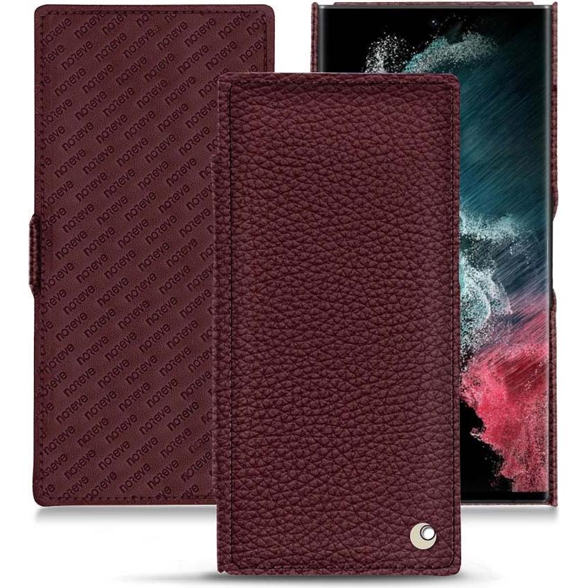 Noreve Lederschutzhülle horizontal (Samsung Galaxy S22 Ultra), Smartphone Hülle, Violett