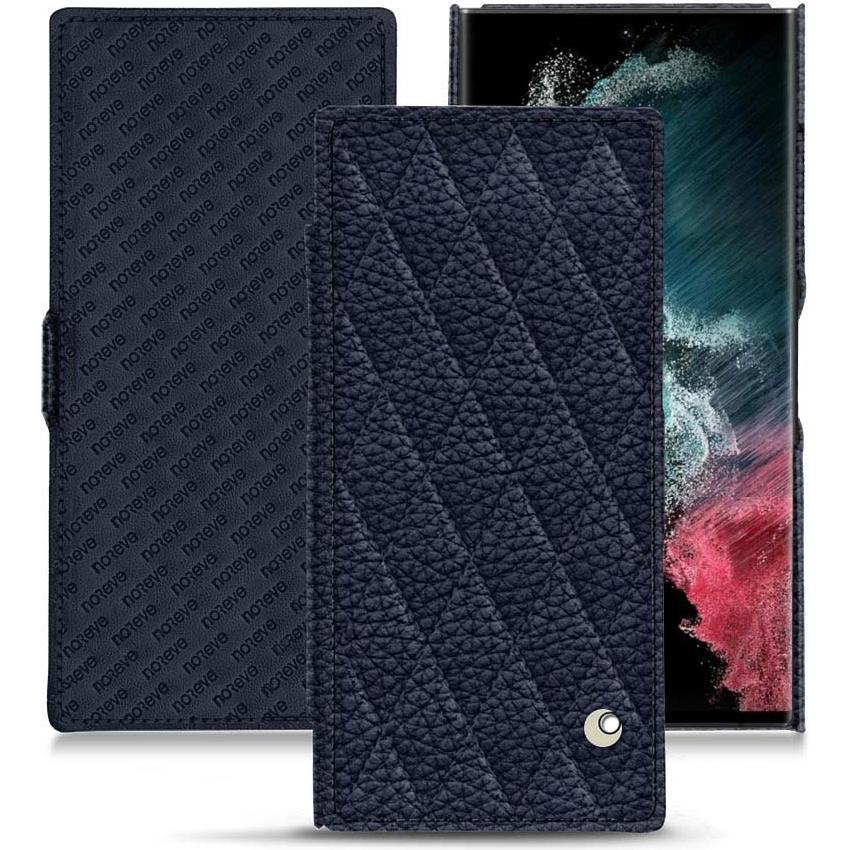 Noreve Lederschutzhülle horizontal (Samsung Galaxy S22 Ultra), Smartphone Hülle, Violett