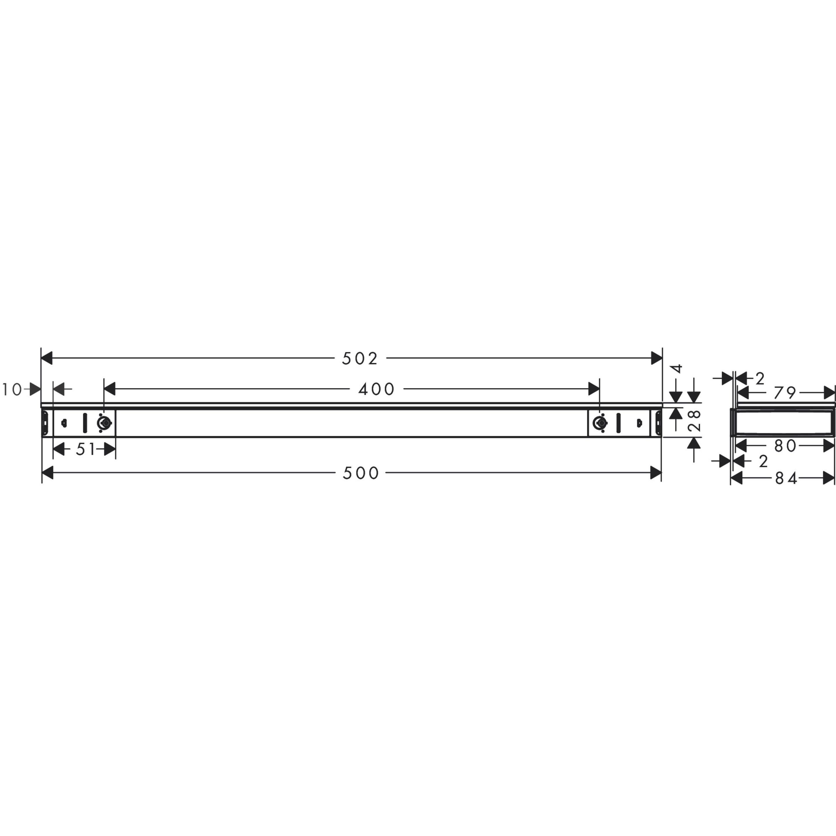 Thumbnail - hansgrohe, Duschablage, Rainfinity Ablage 500, 26844