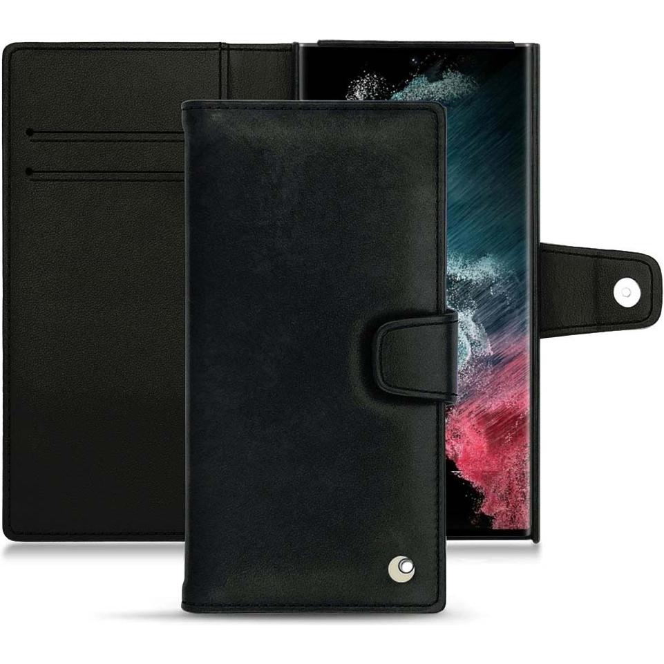 Thumbnail - Noreve Lederschutzhülle Wallet (Samsung Galaxy S22 Ultra), Smartphone Hülle, Schwarz
