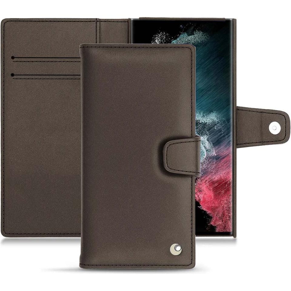 Thumbnail - Noreve Lederschutzhülle Wallet (Samsung Galaxy S22 Ultra), Smartphone Hülle, Grau