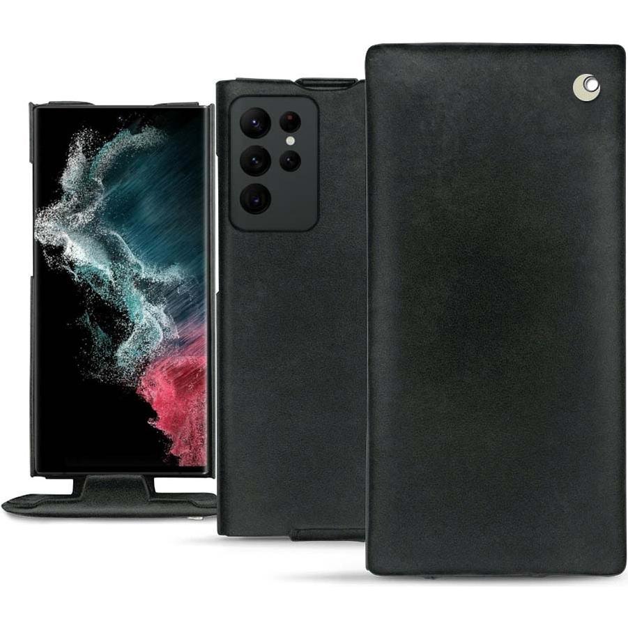 Thumbnail - Noreve Lederschutzhülle vertikal (Samsung Galaxy S22 Ultra), Smartphone Hülle, Schwarz