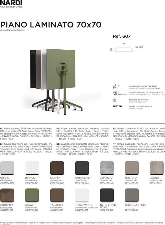 Nardi P. LAMINATO 70X70 (70 x 70 cm)