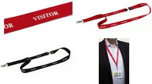 Immagine prodotto Durable Nastro di tessuto VISITOR, con moschettone, conf. da 20 pz., rosso.