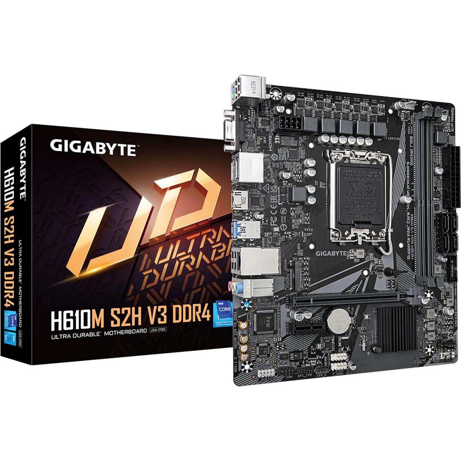 Gigabyte H610M S2H V3 DDR4 (LGA 1700, Intel H610 Express, mATX), Mainboard