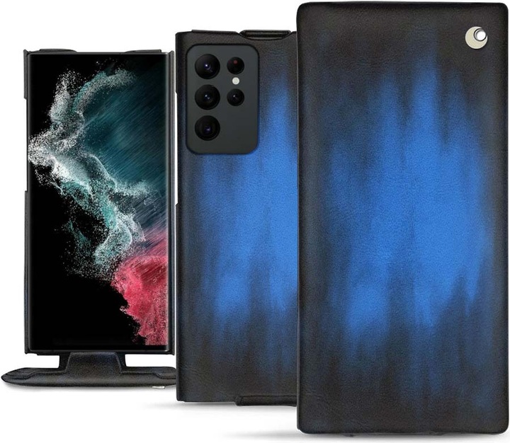 Noreve Lederschutzhülle vertikal (Samsung Galaxy S22 Ultra)