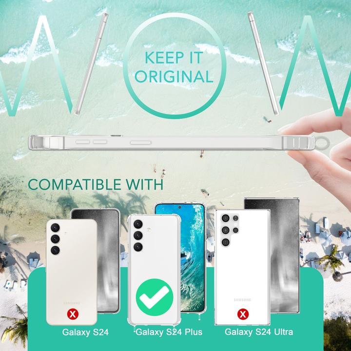 Produktbild Nalia Klare Hybrid Hülle mit Kette zum Umhängen