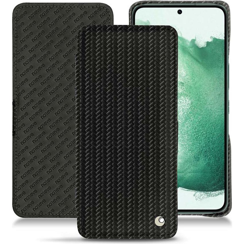 Thumbnail - Noreve Lederschutzhülle horizontal (Samsung Galaxy S22+ 5G), Smartphone Hülle, Schwarz