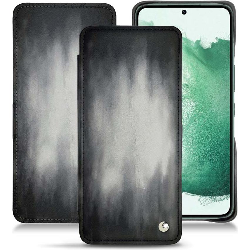 Noreve Lederschutzhülle horizontal (Samsung Galaxy S22+ 5G), Smartphone Hülle, Grau