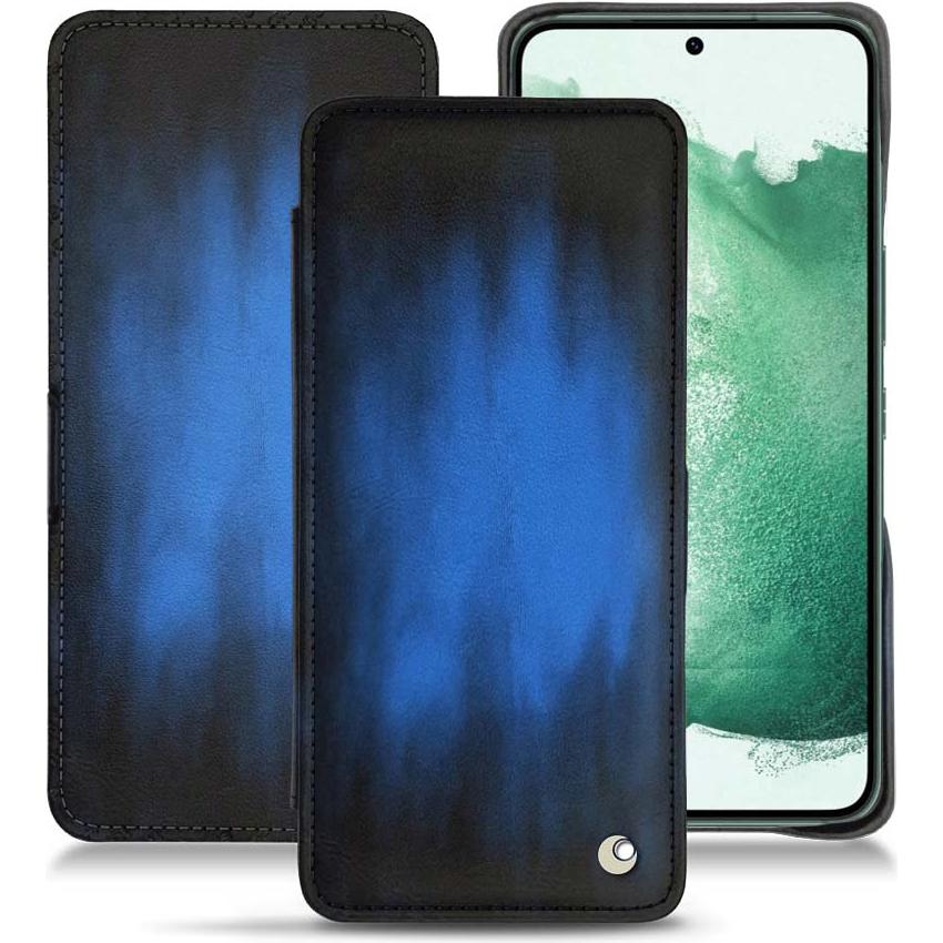 Thumbnail - Noreve Lederschutzhülle horizontal (Samsung Galaxy S22+ 5G), Smartphone Hülle, Blau