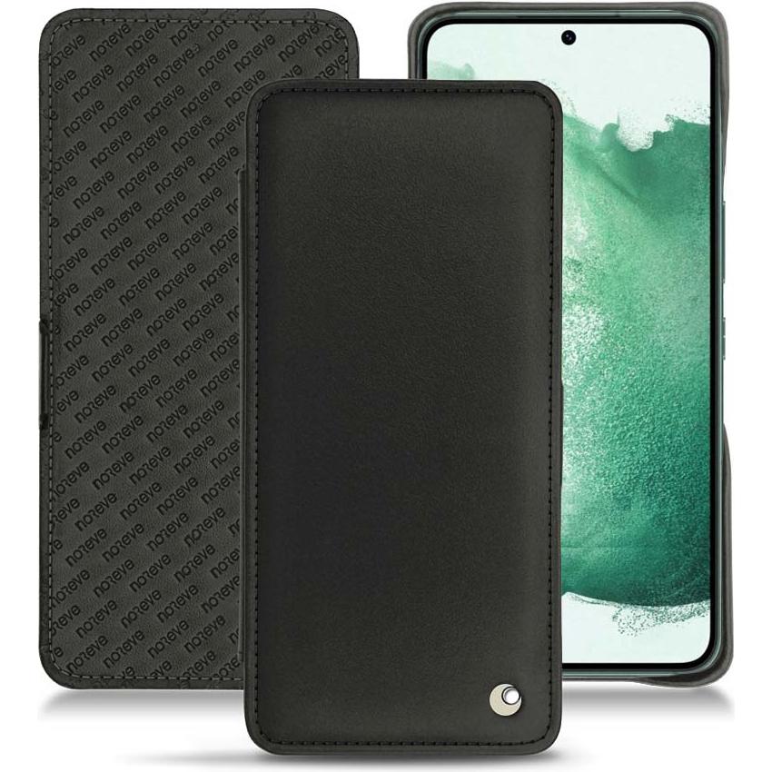 Noreve Lederschutzhülle horizontal (Samsung Galaxy S22+ 5G), Smartphone Hülle, Schwarz