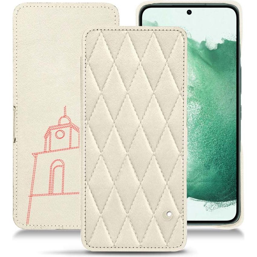 Thumbnail - Noreve Lederschutzhülle horizontal (Samsung Galaxy S22+ 5G), Smartphone Hülle, Weiss