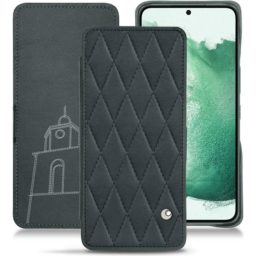Noreve Lederschutzhülle horizontal (Samsung Galaxy S22+ 5G), Smartphone Hülle, Blau